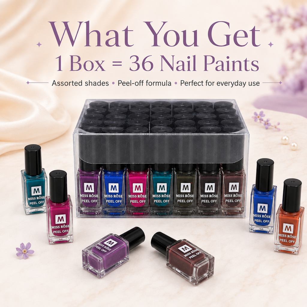 36 Colors Peel Off Nail Paint Set