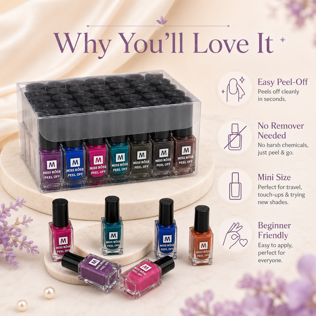 36 Colors Peel Off Nail Paint Set