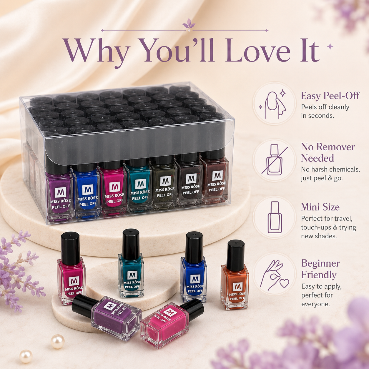 36 Colors Peel Off Nail Paint Set